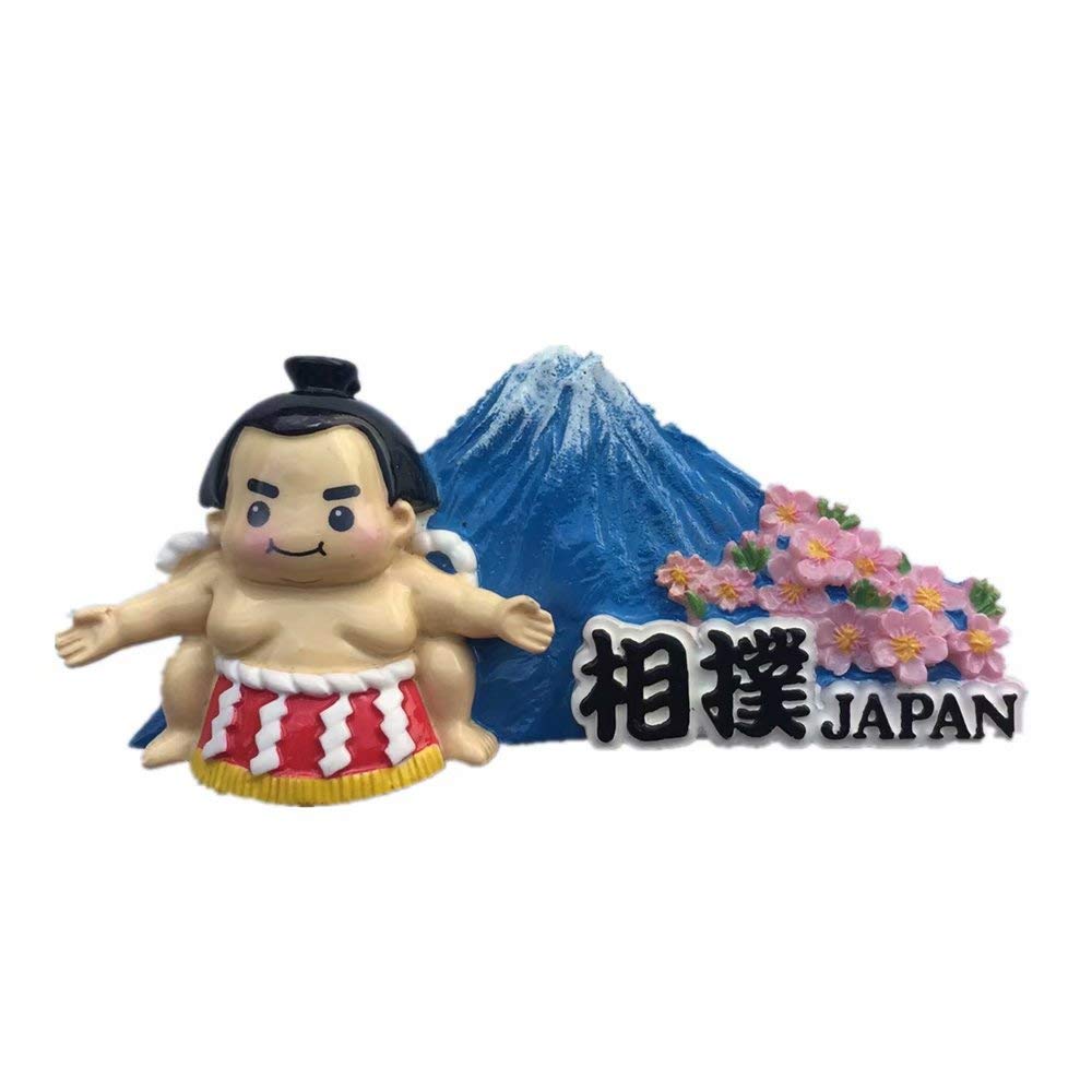 Weekino Mount Fuji Sumo Japan Magnet 3D Resin Fridge Magnet Souvenir Travel City Collection
