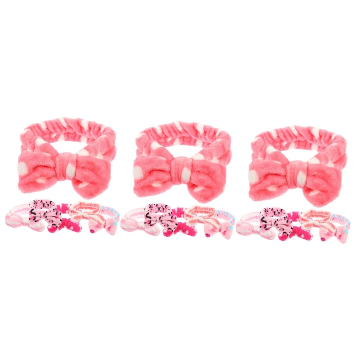 FRCOLOR 3 Set Di Fasce Per in Pile Di Corallo Fasce Per Da Spa Per Donne Per Per Il Trucco Set Di Per Per La Della Pelle 6 Pezzi * 3