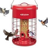 Kingsyard Upgraded Squirrel Proof Caged Bird Feeder for...