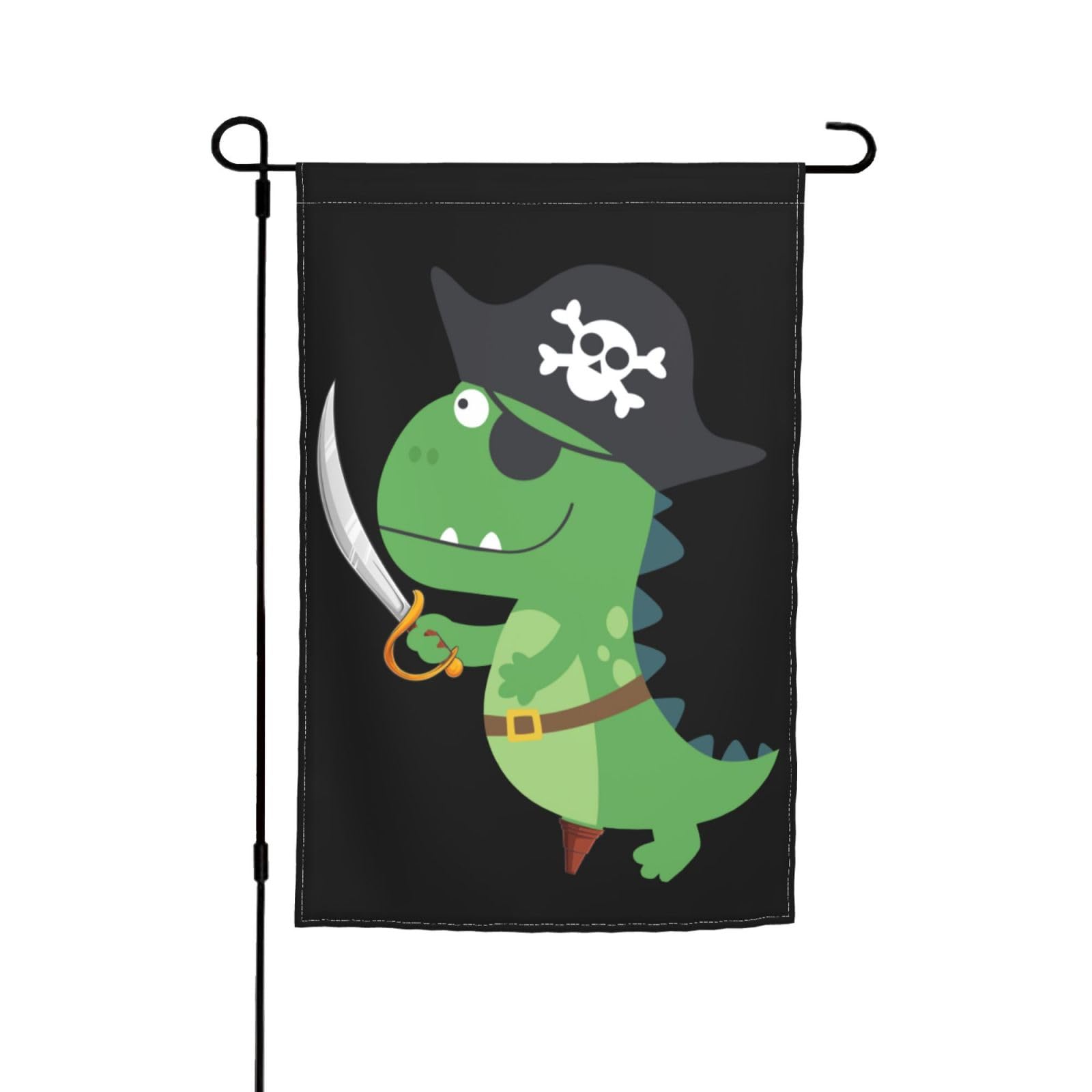 Pirate Dinosaur Garden Flag Outdoor 12 X 18 Inch Gifts Floral Mini Yard House Flags Farmhouse Sign For Home Garden Decoration Banner — image 1