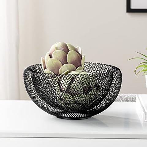 Torre & Tagus Mesh Double Wall Bowl, Medium, Black Cover