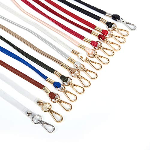 Thin Soft PU Leather Crossbody Replacement Chain Strap for Small Bag，Purse，Wallet，Clutch，Phone Case (Black - Gold)4