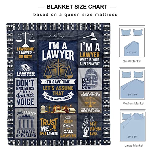 Lawyer Gifts For Women/Men Lawyer Blanket 60"X50", Gift For Lawyer Law Day Gifts Soft Meaninful Blanket Gifts For Lawyer Coworker Birthday Gift Ideas #TOP3