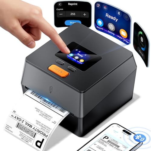 Phomemo Shipping Label Printer with Touchable Screen & Built-in Label Bin - image 1