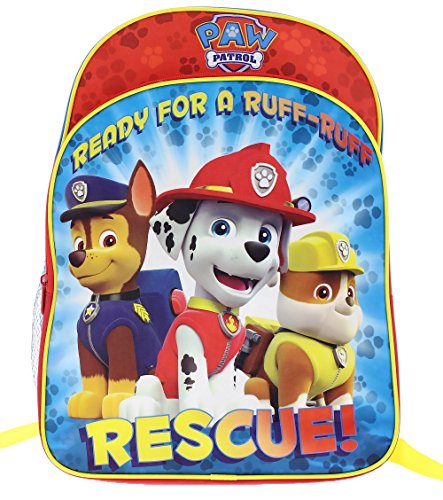 Paw Patrol Chase Rubble and Marshall Rescue Large Back Pack - 16.5