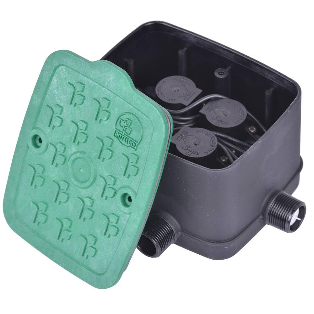 Antelco Ezyvalve - Pozo con 4 electroválvulas de 24 V para riego automático, Negro y Verde