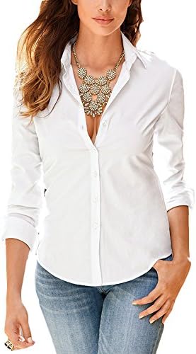 Women's Long Sleeve Button-Down Office Blouse by Tidecc - Image 2