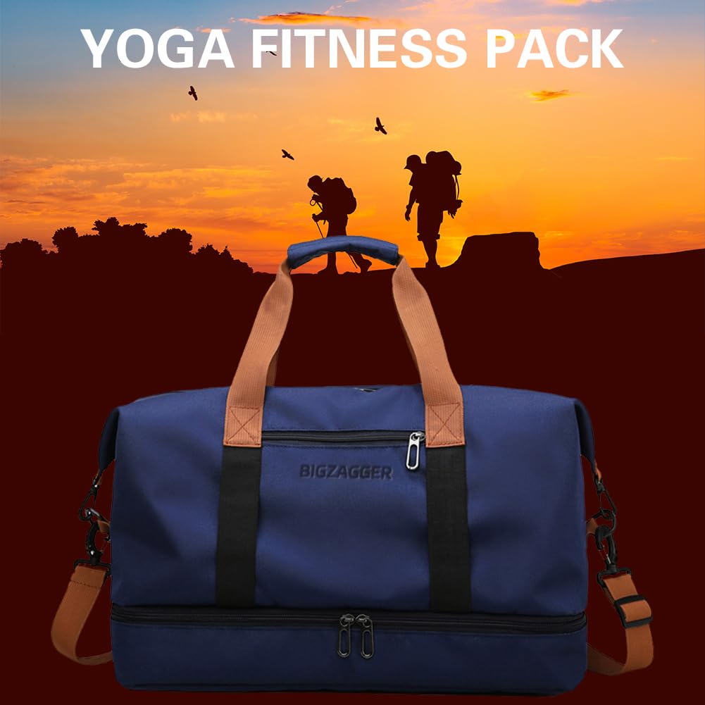 Bigzagger Travel Duffle Bag, All-Purpose Sports Bags Gym Bag for Men & Women