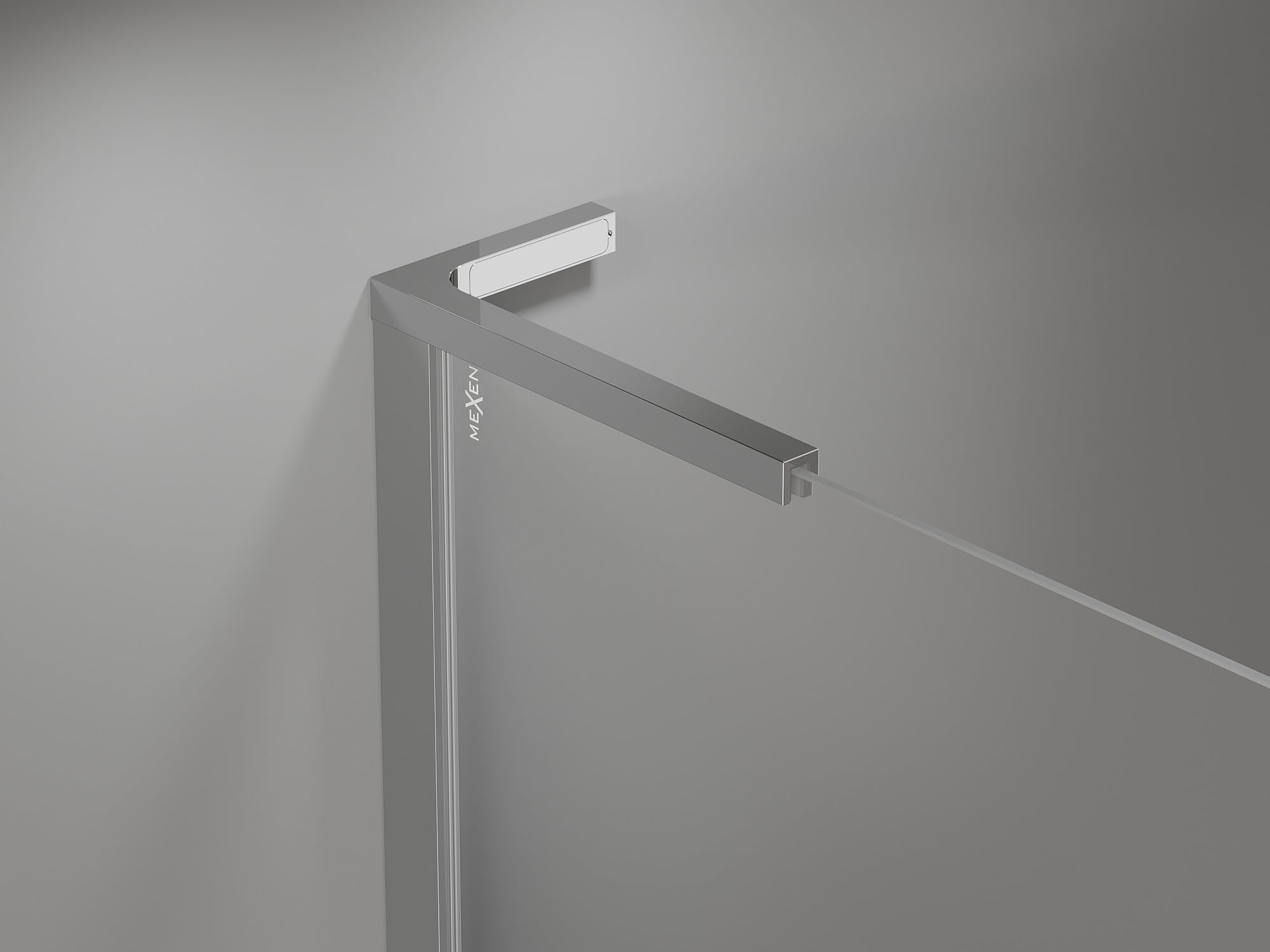 Mexen Mist-H - Box doccia L Duo con porta a battente, variante destra, 80 x 120 cm, vetro trasparente 6 mm, finitura cromata