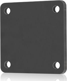 Rocaris 1 Pcs 8 X 8 X 5/16 Inch A36 Steel Plate Hot Rolled, Steel Base with 4 Holes Metal Square for Construction Boards, Structure Support, Weldable Square and Industrial
