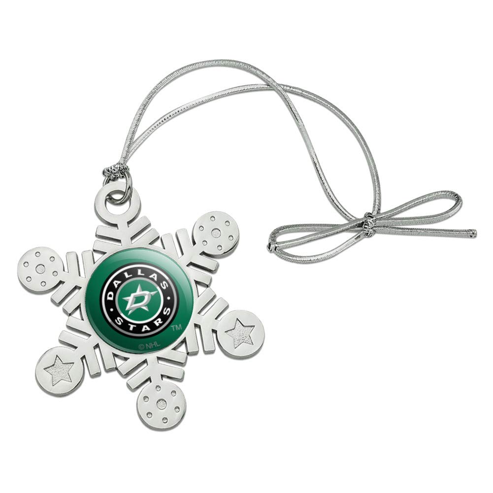 GRAPHICS & MORE NHL Dallas Stars Logo Metal Snowflake Christmas Tree Holiday Ornament
