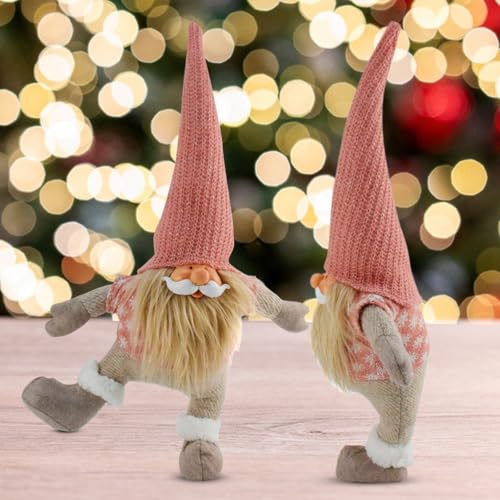 Figurine de nain debout en polyester pour décoration de bureau et Noël