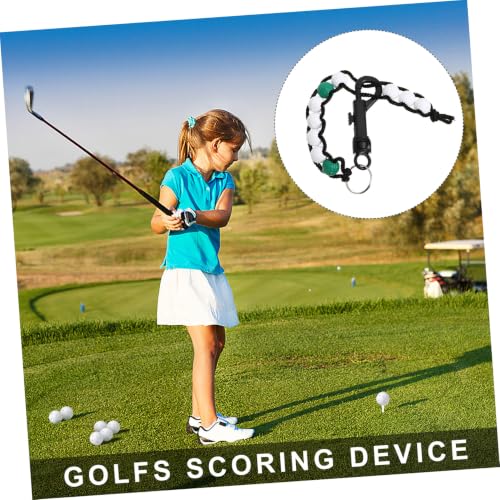 LIOOBO Contador de Golpes para Golf, Cadena de Cuentas para Marcador de Puntuación, 5 piezas, Negro, Plástico miniatura 5