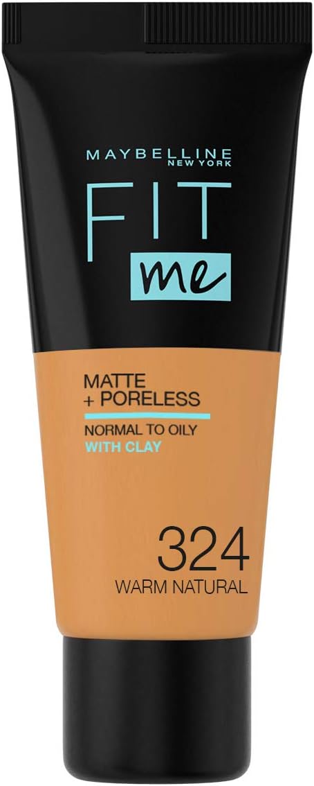 Maybelline New York Fit Me Matte & Poreless Foundation, 324 Warm Natural