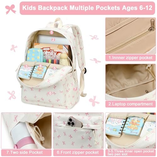 Image of Girls Backpack for Kids Elementary Bookbag Girly School bag Children Laptop Bag