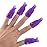 HiMo 10PC Plastic Acrylic Nail Art Soak Off Cap Clip UV Gel Polish Remover Wrap Tool (PURPLE)