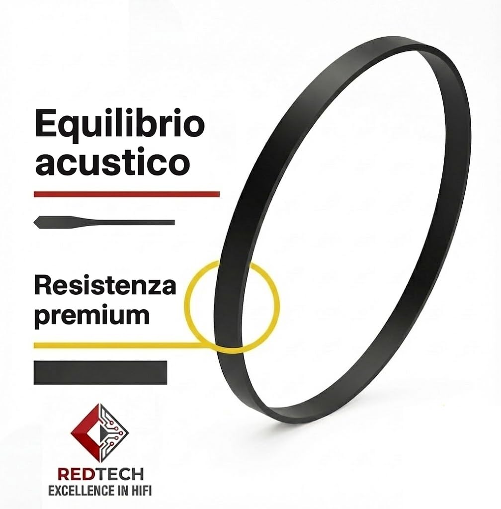RedTechStore AP-M630 Courroie Plate Compatible avec Akai AP-M630 Platine Vinyle - Pièce de Rechange de qualité