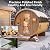Aoxun Outdoor Barrel Sauna, 4-6 Person Tradition Wood Dry?Steam Sauna with Sauna Stone, 220V/6KW Electric Heater