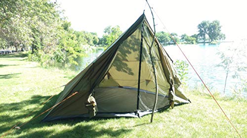 4 Person Tent, Trekker Tent 4 - Green (Tent with Poles)