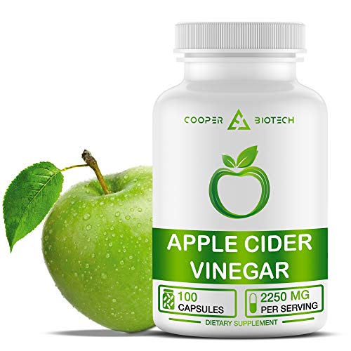 Apple Cider Vinegar Capsules - 100 Capsules 2250 MG - Organic Apple Cider Vinegar Pills for Cleanse and Detox - ACV Supplement for Immune System
