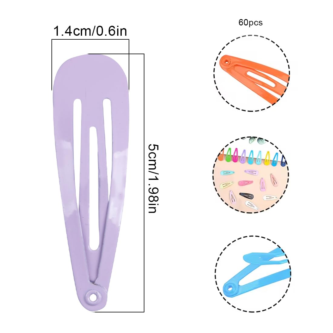 ZYBHMJE 60 Pcs Hair Clips 1.2 Inch Toddler Mini Metal Snap Hair Clips for Little Girls Baby Kids Colorful Small Hair Barrettes Accessories for Fine Hair - Image 2