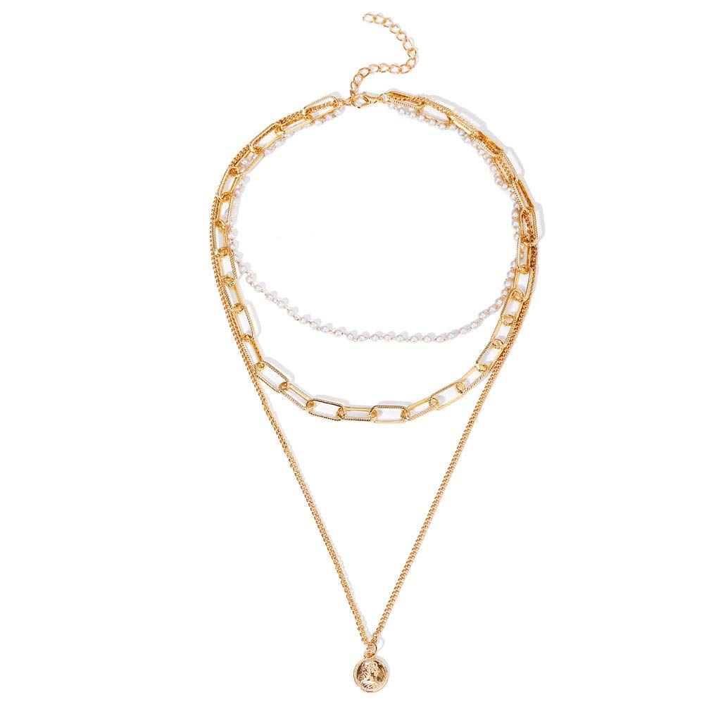 Multilayer Western CZ Neck Chain Necklace