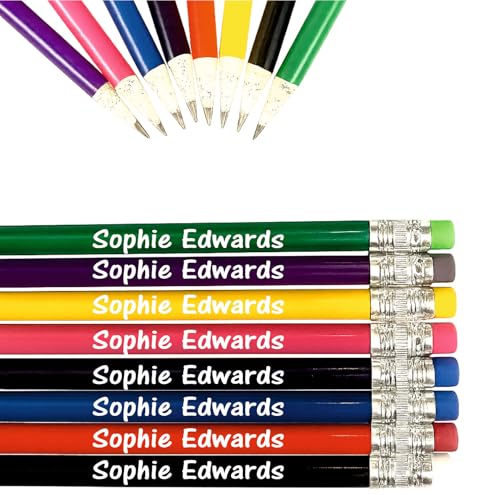 Hands Off Personalised Recycled Pencils x 8 Made from old recycled Newspaper