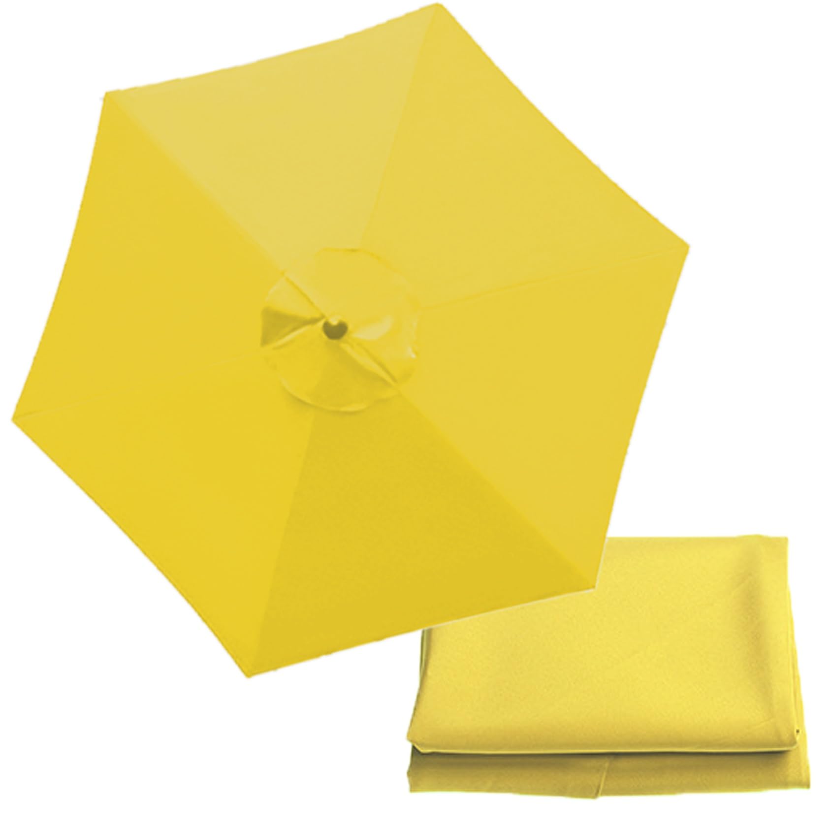 9.8ft/300cm Patio Umbrella Replacement Canopy 6 Arms/8 Arms Replacement Parasol Canopy Cover Replacement Cloth For Cantilever Umbrella(Color:Yellow,Size:6 ribs-3m(9.8ft))