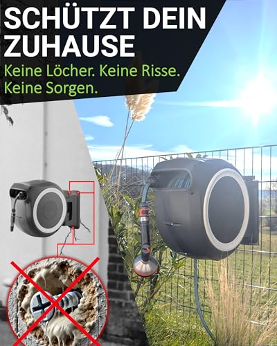 Schlauchbox Halterung für Doppelstabmattenzaun – universal Kompatibel mit Schlauchboxen & Schlauchtrommeln – Halter zur Zaunmontage, witterungsbeständig & pulverbeschichtet Anthrazit – SPLYZER®