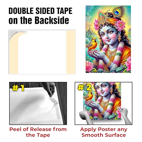 Image of Twinster Bal krishna Posters Photo for Pregnant Women, Baby Poster Self Adhesive (Size 45 cm by 30 cm) Pack of 1 (Design 14)