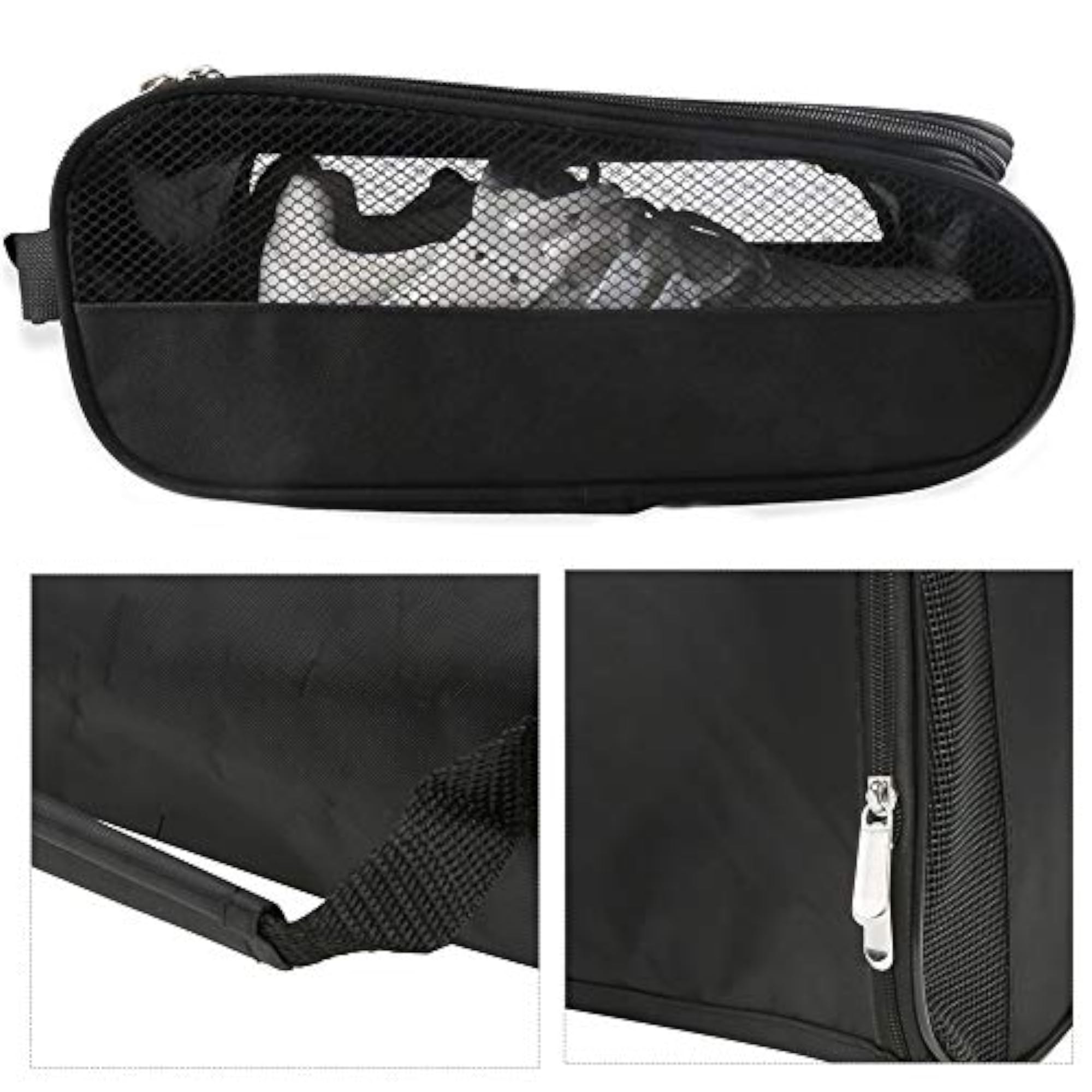 Golf Shoe Bag, Breathable Zippered Shoe Carrier