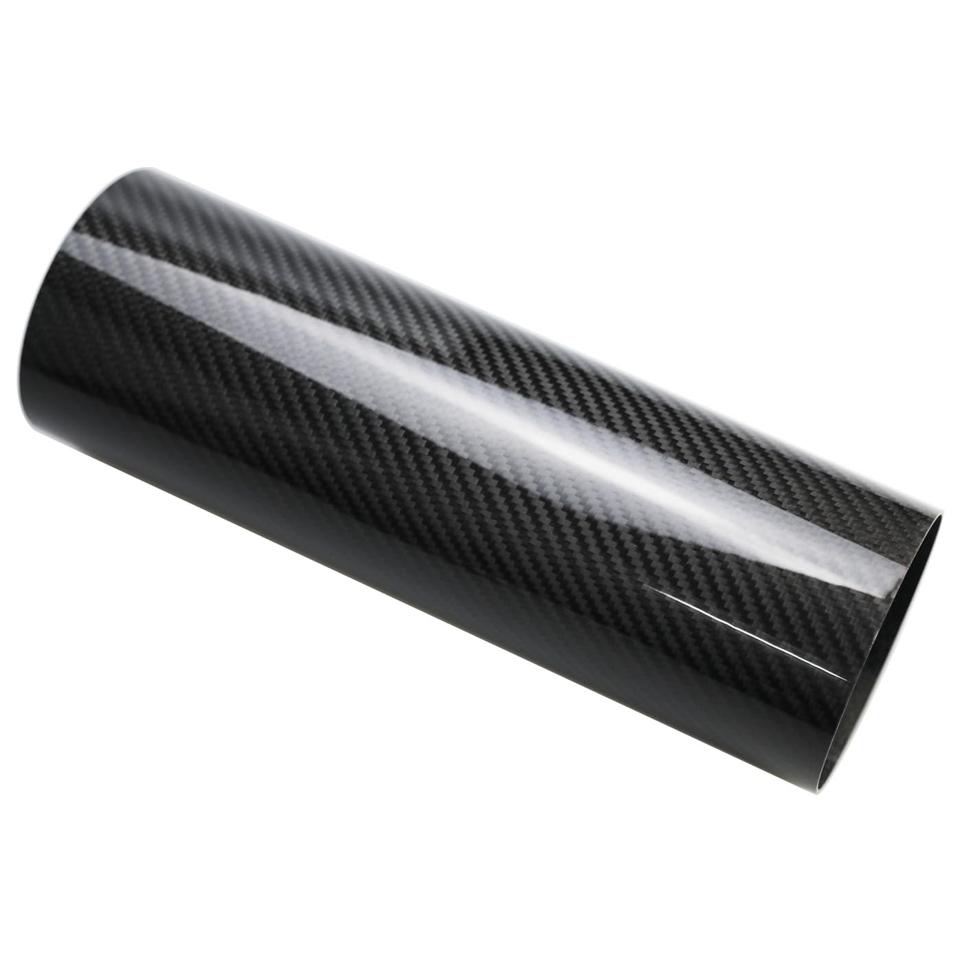 KRD PERFORMANCE 76mm (3") OD Straight Carbon Fiber Tube, 3 Inch Outer diameter, Length 300mm (11.8"), 1.5mm Thickness, 3K Twill Real Carbon Fiber Pipe