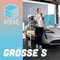 Nuke Guys Gamma Dryer S | Ultra saugstarkes handliches Trockentuch 1400 GSM blau 40x40cm | Fusselfrei, abgerundete sanfte Fasern, kratzerfrei | Premium Mikrofasertuch für Auto Motorrad Fahrrad – Ansicht 3