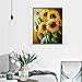 YZHI Paint by Numbers for Adults Kids DIY Canvas Painting Kit for Beginners 16x20 Inch (Sunflower)