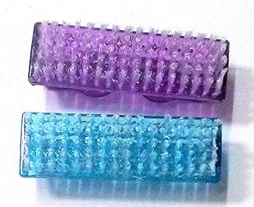 nawani 2 pic handle grip brush hand finger toe nail cleaning brush manicure pedicure (7/3.5 cm , Multi color) - Image 5