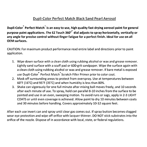 Image of Dupli-Color EBTY16227 Perfect Match Automotive Spray Paint - Toyota Black Sand Pearl, 209 - 8 oz. Aerosol Can