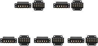 5Pairs JX4 JX6 JX8 MX6 MX10 MPX 4Pin 6Pin 8Pin 10Pin Servo Connector Brass Gold Plated Male Female Plug for Gasoline Turbojet Drone RC VTOL Model Aircraft Boat Car Parts (5pairs Black MX10 Plug)