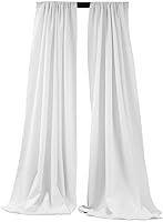 Vista 72 de New Creations Fabric & Foam Inc, 2 paneles de cortina de poliéster sin costuras de 5 pies de ancho, color negro, 2 paneles de 5 pies de ancho x 15