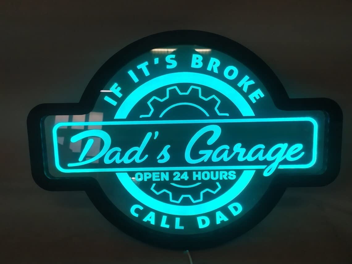 zouwii Dad's Garage Neon Sign, Garage LED Sign, Garage Light Sign, Dad Garage Decor, Neon Sign Dad, Neon Sign for Father, Neon Sign for Man โ image 1