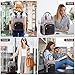 LOVEVOOK Backpack for Women,Laptop Backpack Women,Fits 17 Inch Laptop Bag,School Backpacks,Fashion Travel Work Anti-theft Bag,Waterproof Business Computer College Backpack Purse,Grey-Black-Balck