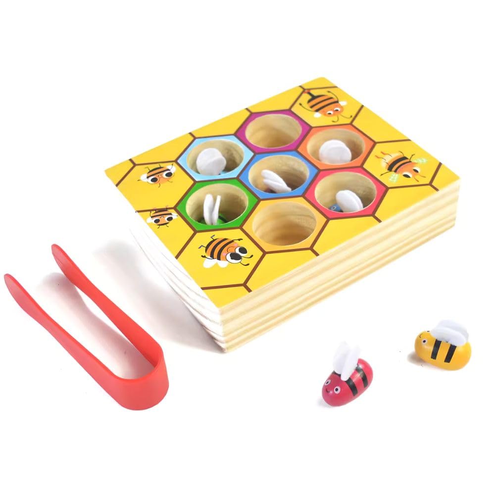 Babbles Wooden Color Sorting Bee Hive Game, Hand Eye Coordination Toy for 2+ Years Old Kids Boys & Girls (B0CY5LMQHD) Amazon Price History, Amazon Price Tracker