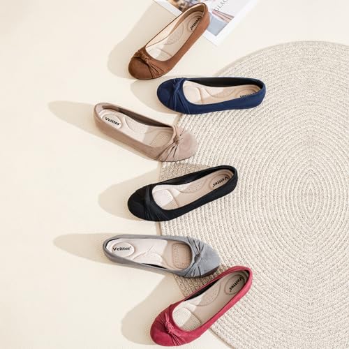 Image of Veittes Women's Round Toe Wide Width Ballet Flats