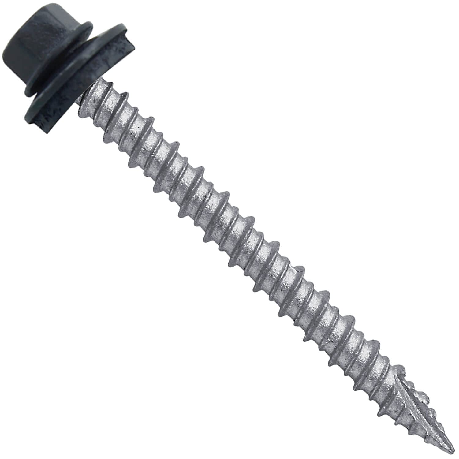 Charcoal Metal Roofing Screws - 10 Pack -14