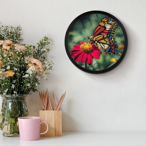 Horloge murale moderne ronde décorative à quartz avec chiffres - 4