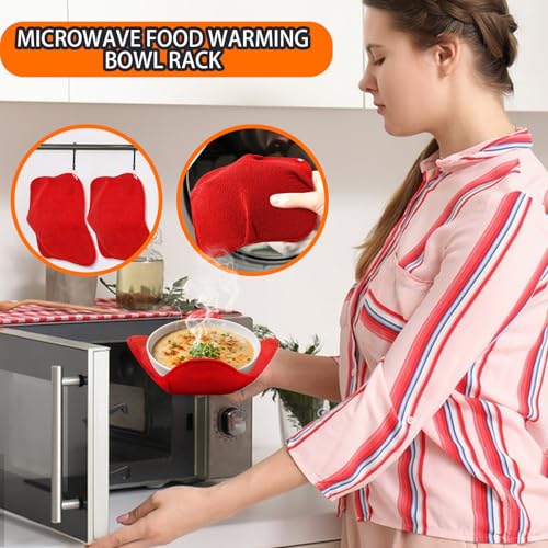 Soporte para microondas reutilizable con aislamiento térmico para herramientas de cocina 6