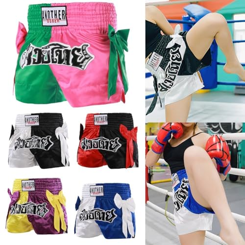 Pantalones cortos de boxeo de mezcla de fibra para adultos, ideales para MMA, Muay Thai y entrenamiento de fitness (XXXL negro rojo) - imagen 2