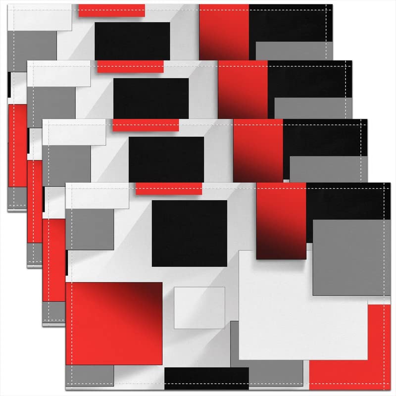 Lichtschwert Platzsets, 4er-Set – 30,5x45,7 Cm, Blau-rote Galaxie-Optik Für Drinnen & Draußen