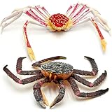 Gemini&Genius King Crab and Spider Crab Toys Set, Marine Animals Toys Sea Animal Action Figures Gift Great for Educational, Cake Topper, Swim, Bath Toys, Stocking Stuffers for Kids