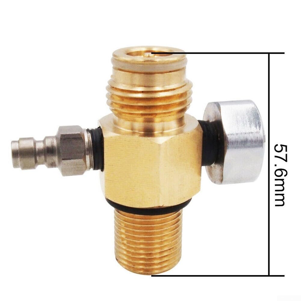 Regolatore di pressione per serbatoio d'aria HPA regolabile 0-2800 PSI, valvola con adattatore manometro, 5/8-18 UNF e filettatura M18x1.5 (18 con regolatore)