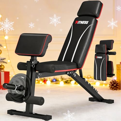 GIKPAL 360KG Hantelbank Klappbar Verstellbar, Multifunktion Trainingsbank mit Beincurler, Schrägbank, Bankdrücken Bank mit Verstellbar 7Fach Rückenlehne für Ihr Home-Gym Ganzkörper Krafttraining GIKPAL 360KG Hantelbank Klappbar Verstellbar, Multifunktion Trainingsbank mit Beincurler, Schrägbank, Bankdrücken Bank mit Verstellbar 7Fach Rückenlehne für Ihr Home-Gym Ganzkörper Krafttraining